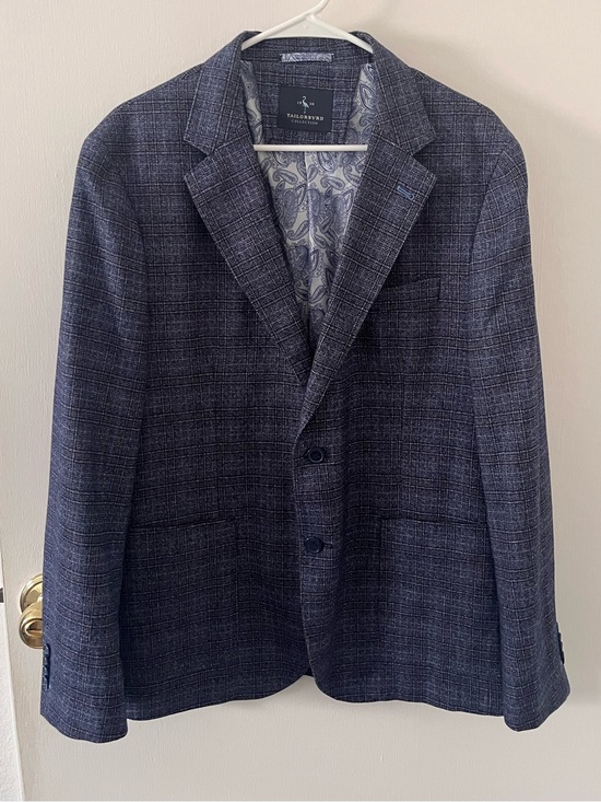 Tailorbyrd Other - Tailorbyrd Collection Blue Sport Coat Classic Tweed Blazer Size 42R